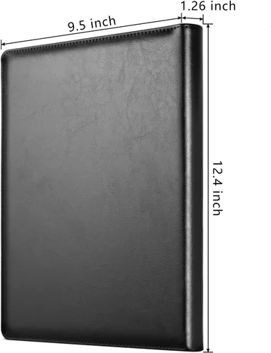 Miniatura 2 de SAYEEC Portafolio de liquidación Portafolio Carpeta de cuero para entrevistas legales de negocios Portafolio Organizador de documentos tamaño carta
