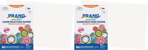 Prang (Formerly SunWorks) Papel de construcción, blanco, 12 x 18 pulgadas, 50 hojas (paquete de 2)