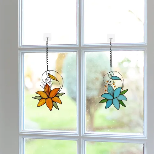 Miniatura 4 de Regalo de flores de lirio para mujeres, regalos de amor para el día de la madre, aniversario, regalo de cumpleaños floral para ella, vidrieras