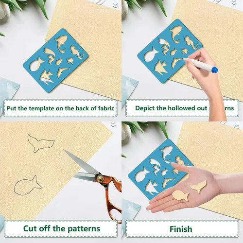 Miniatura 3 de GORGECRAFT Plantilla de 2 estilos para hacer aretes, plantilla de animales marinos, criaturas oceánicas, plantillas de formas de joyería, plantillas
