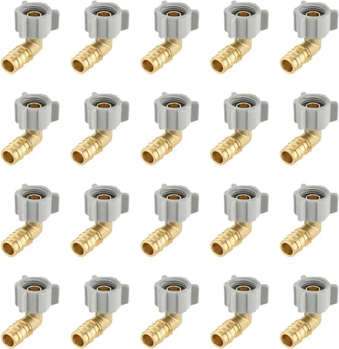 Miniatura 14 de Paquete de 2 accesorios de latón EFIELD Pex-A de expansión de flujo completo de 1/2 pulgada Pex X 1/2 pulgada NPT hembra codo giratorio, ASTM F1960