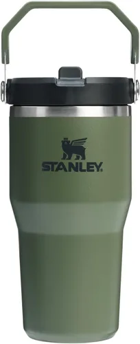 Miniatura 24 de Stanley IceFlow - Vaso con pajilla abatible con asa, de 20 onzas, tapa giratoria y popote abatible, botella de agua resistente a fugas, acero
