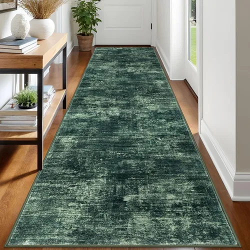 Miniatura 114 de IOHOUZE Alfombra pequeña abstracta de 2 x 3 pies, alfombra de entrada lavable para entrada interior, alfombras con respaldo de goma, alfombra gris