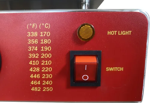 Miniatura 4 de INTBUYING Máquina eléctrica comercial para hacer gofres para tartas redondas, cuerpo de acero inoxidable con revestimiento antiadherente, máquina