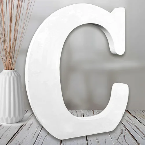 Miniatura 16 de AOCEAN MAGA Letras de madera blanca de 8 pulgadas, letras de madera sin terminar para pared, letras decorativas de pie en rodajas, decoración