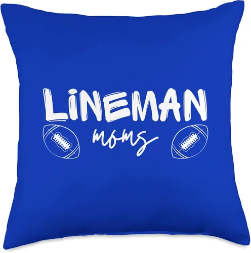 Miniatura 4 de I Love my Quarterback QB Funny Offensive Line Mom Football Throw Pillow
