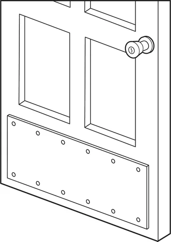 Miniatura 5 de Prime-Line J 4620 10 x 34 Pulg., Aluminio, Protector de puerta, acabado satinado (Paquete individual)
