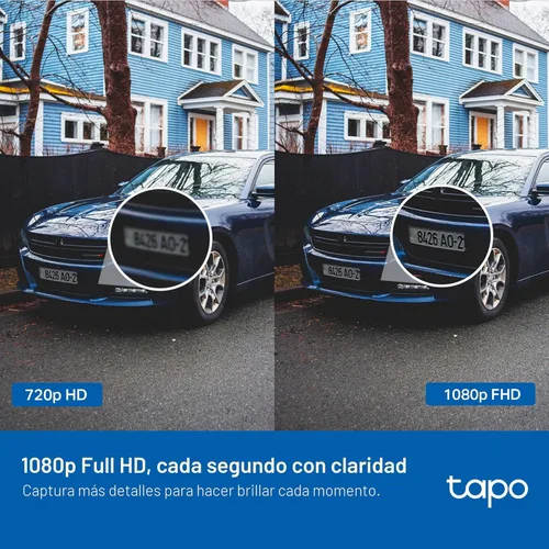 Miniatura 6 de Tapo Cámara Wi-Fi de seguridad con cable 1080P para exteriores, vista de 360°, seguimiento de movimiento, funciona con Alexa y Google Home, visión