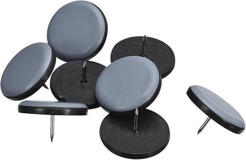 Miniatura 11 de uxcell Protectores de suelo para patas de silla, 24 piezas de 5/8 pulgadas – Deslizadores redondos de PTFE para muebles, almohadillas para muebles