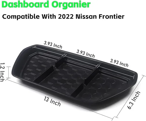 Miniatura 5 de HAPPYHORSE Bandeja de almacenamiento para consola central compatible con Nissan Frontier 2022 2023 2024 consola central de automóvil, organizador