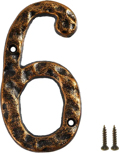 Miniatura 16 de Número de casa HILAZA 0 para exterior, número de dirección de casa de 5.5 pulgadas de hierro fundido, número de casa de metal número 0