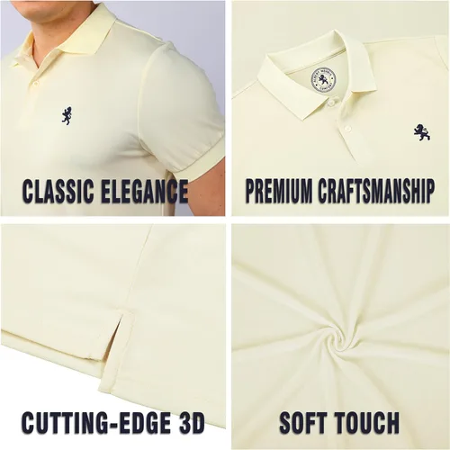 Miniatura 3 de Albert Morris Paquete de 4 camisas polo de manga corta a rayas para hombre