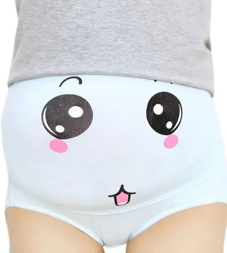 Miniatura 2 de Cotton Whisper 3 paquetes de pantys ajustables con estampado de sonridad de embarazo maternidad