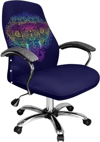 Miniatura 15 de Funda para silla de oficina de mármol morado, lavable, funda para silla de escritorio, fundas para silla de computadora para silla giratoria, silla
