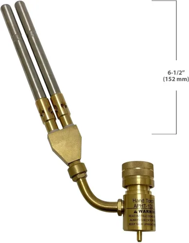 Miniatura 5 de Appli Parts APHT-1D2 Antorcha de Mano de Doble Quemador para Soldadura y Soldadura Fuerte con Combustible MAP o Propano Punta Giratoria para Uso