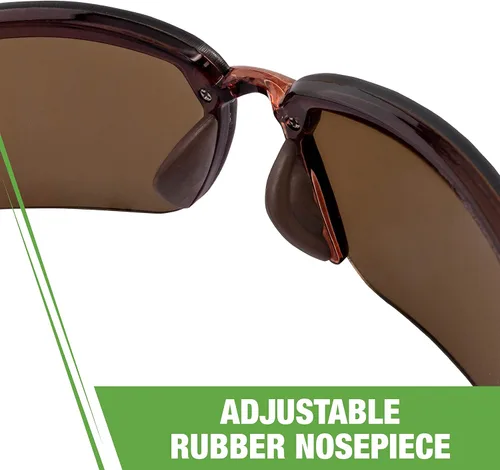 Miniatura 5 de Crossfire ES5 Gafas de Seguridad Premium, Marco Ultraligero y Pieza Nasal Ajustable Lente de espejo marrón