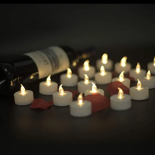 Miniatura 2 de Velas LED de té, paquete de 100 velas sin llama, realistas y brillantes, parpadeantes de larga duración, 200 horas para celebración de vacaciones