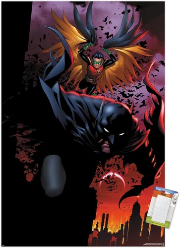 Miniatura 10 de DC Comics Batman - Póster de pared de ataque de Batman y Robin, 22.4 pulgadas de largo x 14.7 pulgadas de ancho, versión premium sin marco
