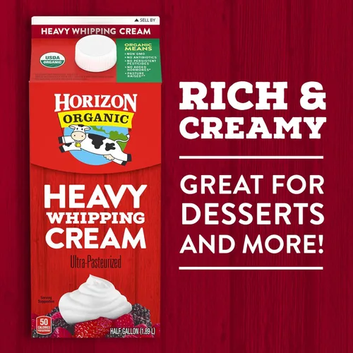 Miniatura 8 de Horizon Organic Crema batida pesada, ideal para hacer cobertura de crema batida orgánica y espuma fría para café, caja de pinta de 16 onzas líquidas