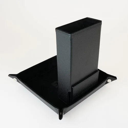 Miniatura 6 de FanRoll - Torre de dados plegable: negro, juego de rol, accesorios para Dungeons and Dragons
