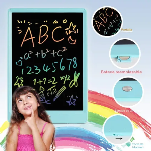 Miniatura 5 de ORSEN Tableta de escritura LCD de 10 pulgadas para niños, almohadilla de dibujo colorida y juguete educativo, regalo para niños y niñas de 3 a 6 años