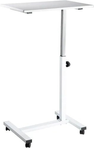 Seville Classics - Carrito de escritorio para computadora portátil con tapa sólida, altura ajustable, móvil, mesa rodante ergonómica para oficina en