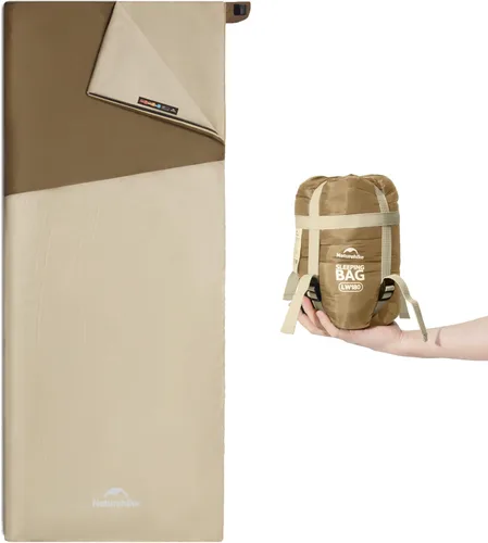 Miniatura 13 de Naturehike Saco de dormir ligero y compacto, sobre de 59 ℉/32 ℉, ultraligero para mochilero, portátil, impermeable, con saco de compresión para frío
