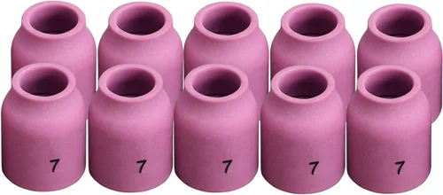 Miniatura 7 de RIVERWELD TIG - Vasos de vidrio con boquilla de cuarzo transparente 53N60 6# 3/8 pulgadas 0.374 in, 53N61 7# 7/16 pulgadas 0.433 in, 53N61S 8# 1/2