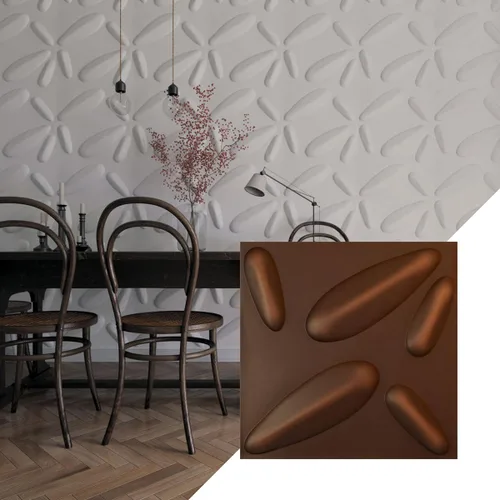 Miniatura 33 de Ekena Millwork 19 5/8 pulgadas de ancho x 19 5/8 pulgadas de alto, pétalo EnduraWall decorativo 3D, cobre envejecido (cubre 2.67 pies cuadrados).