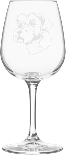 Miniatura 464 de Copa de vino de 12.75 onzas con diseño de perro grabado