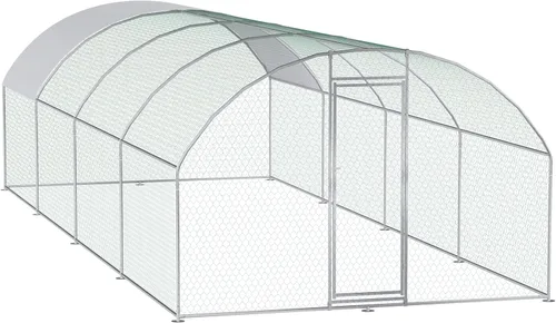 Miniatura 18 de Gallinero grande de metal para gallinero, corral para 40 pollos, jaula de aves de corral con cubierta impermeable para conejos, pato, corren