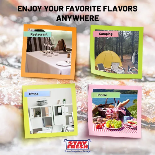Miniatura 4 de Stay Fresh - Salero y pimentero de viaje - Mini salero y pimentero de viaje - Coctelero de especias portátil y recargable para camping, viajes