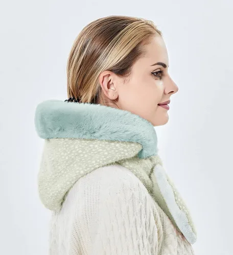 Miniatura 36 de Gorros de invierno para mujer, pasamontañas, bufanda, para clima frío, conjunto para mujer, gorro con capucha