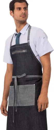 Miniatura 5 de Chef Works Delantal con babero unisex Manhattan