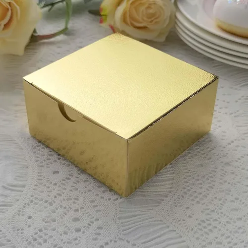 Miniatura 15 de Efavormart - Paquete de 25 cajas de regalo impresas en oro negro con texto en inglés "Thank You", 4 x 4 x 2 pulgadas, cajas de regalo de cartulina
