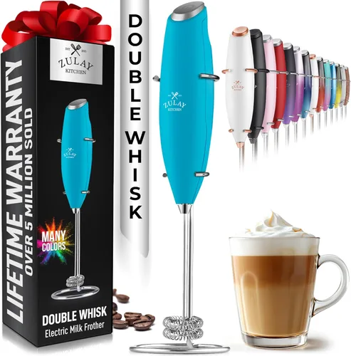 Miniatura 86 de Zulay Kitchen - Batidor eléctrico de mano para café, lattes, capuchinos, matcha y chocolate caliente, mezclador portátil para bebidas, accesorio