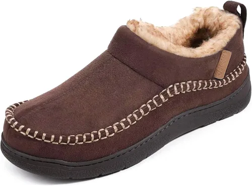 Miniatura 9 de Zigzagger - Pantuflas de tobillo estilo mocasín para hombre, para interior y exterior