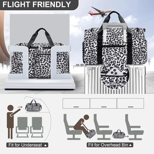 Miniatura 344 de Pequeña bolsa de gimnasio para mujer, bolsa de viaje con compartimento para zapatos