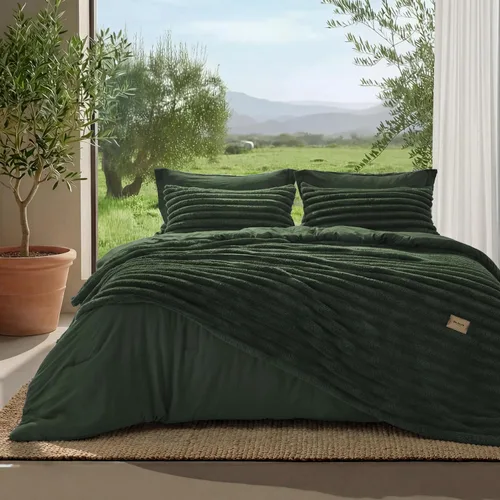 Miniatura 11 de Bedsure Gentlesoft™ Juego de edredón individual 2 en 1 y manta esponjosa desmontable, juego de ropa de cama beige para uso en todas las estaciones