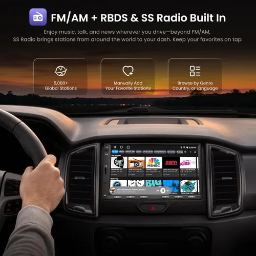 Miniatura 5 de ATOTO A5L - Estéreo de coche doble DIN Android de 7 pulgadas, CarPlay inalámbrico y Android Auto, conexión Wi-Fi/Bluetooth/USB, radio de coche