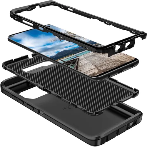 Miniatura 6 de Funda para Galaxy S10, [sin protector de pantalla] resistente a prueba de golpes, polvo y caídas, 3 capas de protección completa del cuerpo, funda