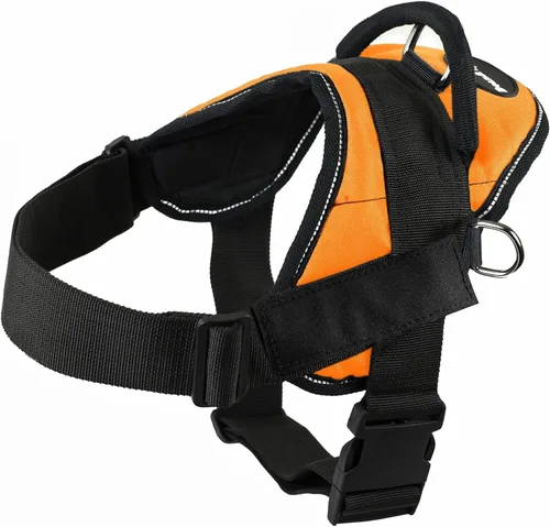 Miniatura 6 de Dean & Tyler DT Arnés de neopreno negro para perro con asa y ribete reflectante (negro, circunferencia de 20 a 23 pulgadas (XS))