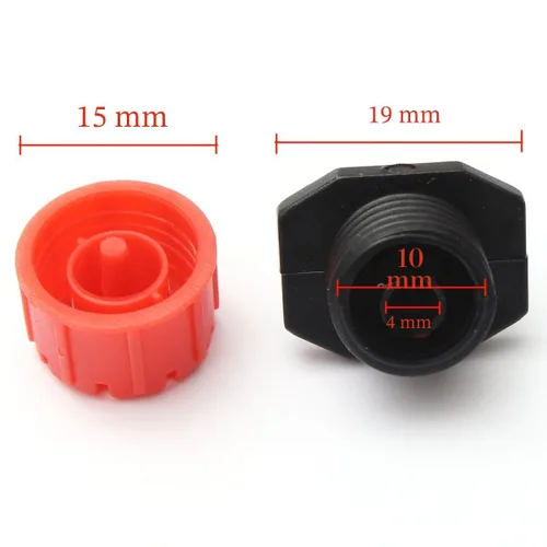 Miniatura 2 de 100 unidades de aspersores de riego ajustables de 360 grados, emisores de 1/4 de pulgada para sistema de riego de Korty