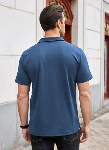 Miniatura 4 de Tinkwell Polo para hombre con bolsillo Dri Fit de manga corta para golf