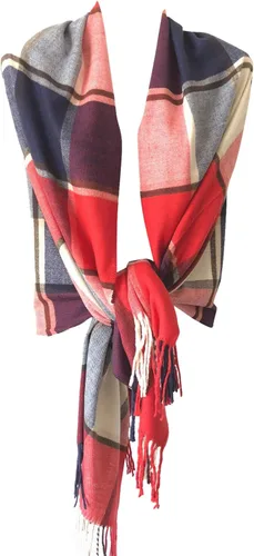 Miniatura 21 de NY GOLDEN FASHION Bufanda de invierno de gran tamaño para mujer, diseño de tartán escocés, a cuadros, con tacto de cachemira