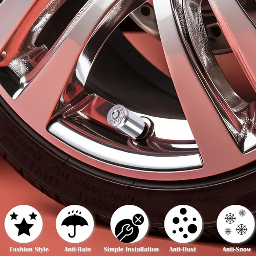 Miniatura 5 de Tapas de válvula de neumático, bala, aleación de aluminio, cubiertas universales a prueba de polvo para automóviles, SUV, camiones, bicicletas