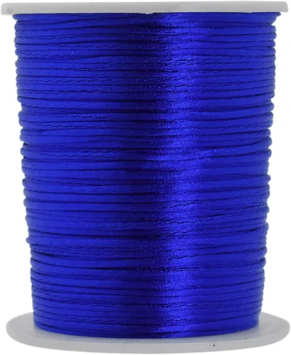 Miniatura 50 de Mandala Crafts Cordón de Satén de Nailon 2mm Cordón Rattail Champagne - 100 Yardas Cordón de Nailon Chino para Nudos Cordón de Seda Cola de Rata