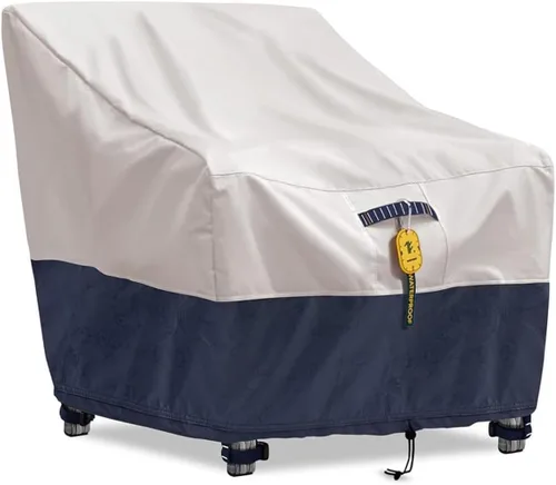Miniatura 11 de Vailge Funda para Silla de Patio de Alto Respaldo, Fundas para Sillas de Exterior Impermeables, Funda para Silla de Comedor de 600D, Silla de Césped
