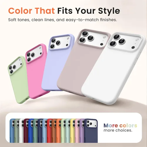 Miniatura 584 de GONEZ Funda de silicona para iPhone 15 Pro Max, compatible con Magsafe, protector de cámara + protector de pantalla, forro de microfibra suave