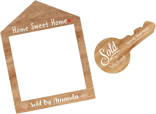 Miniatura 12 de Letrero de venta para agente de bienes raíces, regalo gigante para cabina de fotos, accesorios para casa, suministros de marketing vendidos por